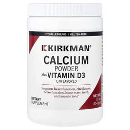 Kirkman Labs Calcium Powder Plus Vitamin D3 Unflavored 16 Oz 454 G