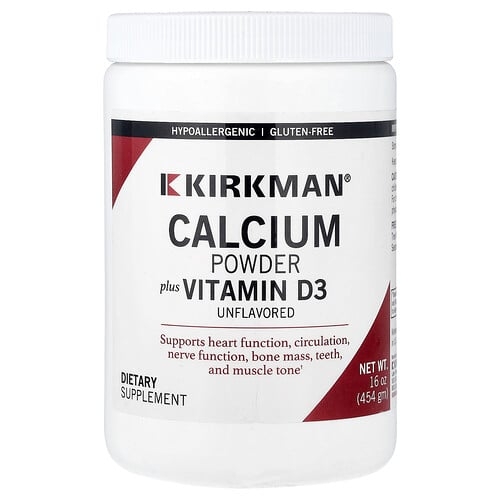 Kirkman Labs Calcium Powder Plus Vitamin D3 Unflavored 16 Oz 454 G product image