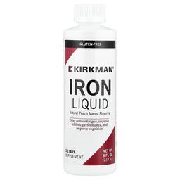 Kirkman Labs Iron Liquid Natural Peach Mango 8 Fl Oz 237 Ml