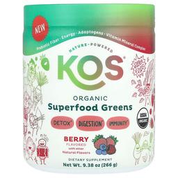Kos Organic Superfood Greens Berry 9 38 Oz 266 G