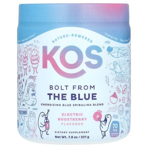 Kos Bolt From The Blue Energizing Blue Spirulina Blend Electric Boostberry 7 8 Oz 221 G