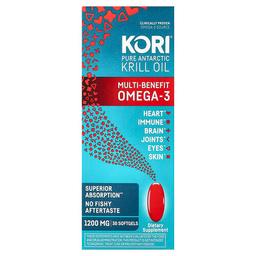 Kori Pure Antarctic Krill Oil Multi Benefit Omega 3 30 Softgels