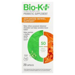 Bio K Probiotic Supplement Advanced Bowel Support 20 Capsules