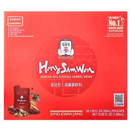 Jungkwanjang Korean Red Ginseng Herbal Drink 20 Pouches 1 69 Fl Oz 50 Ml Each