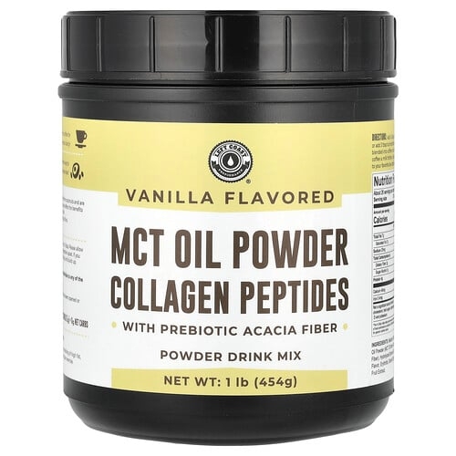 Left Coast Performance Mct Oil Powder Collagen Peptides With Prebiotic Acacia Fiber Vanilla 1 Lb 454 G product image