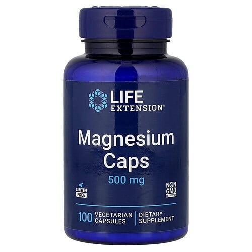 Life Extension Magnesium Caps 500 Mg 100 Vegetarian Capsules product image