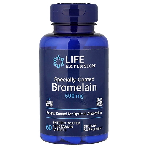 Life Extension Bromelain Specially Coated 60 Enteric Coated Vegetarian Tablets product image