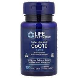 Life Extension Super Ubiquinol Coq10 With Enhanced Mitochondrial Support 50 Mg 100 Softgels