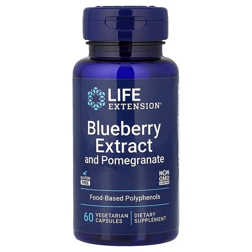 Life Extension Blueberry Extract And Pomegranate 60 Vegetarian Capsules product image