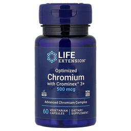 Life Extension Optimized Chromium With Crominex 3 500 Mcg 60 Vegetarian Capsules