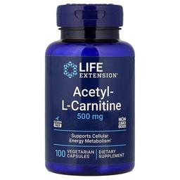 Life Extension Acetyl L Carnitine 100 Vegetarian Capsules