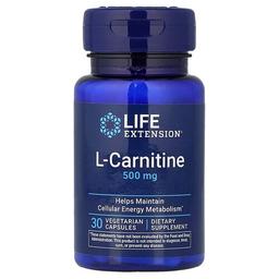 Life Extension L Carnitine 500 Mg 30 Vegetarian Capsules
