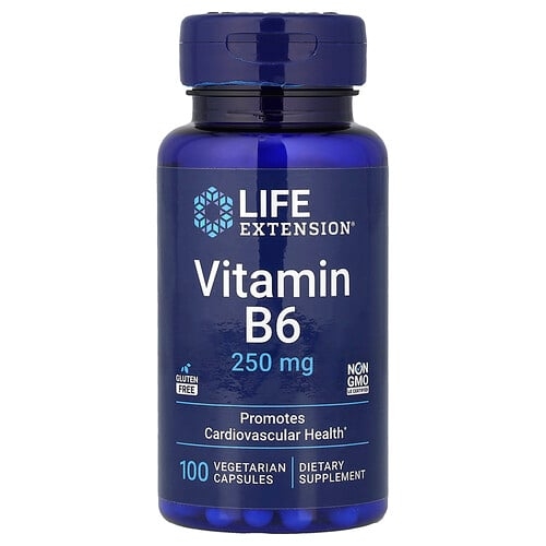 Life Extension Vitamin B6 250 Mg 100 Vegetarian Capsules product image