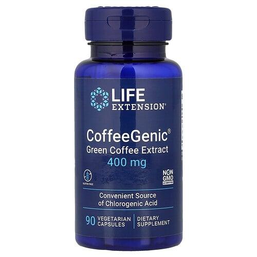 Life Extension Coffeegenic Green Coffee Extract 400 Mg 90 Vegetarian Capsules product image