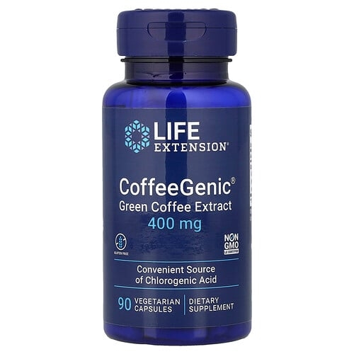 Life Extension Coffeegenic Green Coffee Extract 400 Mg 90 Vegetarian Capsules product image
