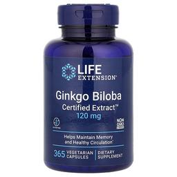 Life Extension Ginkgo Biloba 120 Mg 365 Vegetarian Capsules