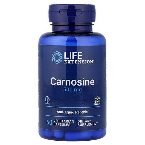 Life Extension Carnosine 500 Mg 60 Vegetarian Capsules product image