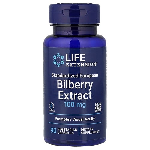 Life Extension Bilberry Extract 100 Mg 90 Vegetarian Capsules product image
