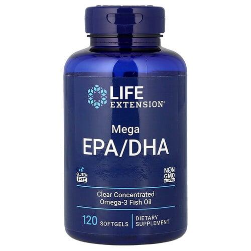 Life Extension Mega Epa Dha 120 Softgels product image