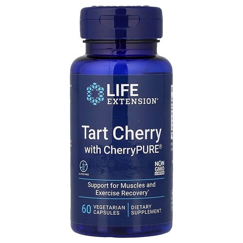 Life Extension Tart Cherry With Cherrypure 60 Vegetarian Capsules 480 Mg Per Capsule product image