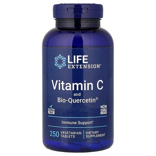 Life Extension Vitamin C And Bio Quercetin 250 Vegetarian Tablets product image