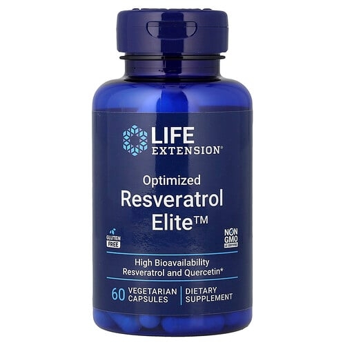Life Extension Optimized Resveratrol Elite 60 Vegetarian Capsules product image