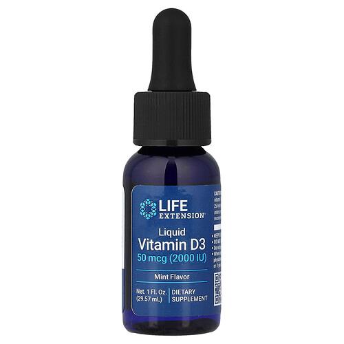 Life Extension Liquid Vitamin D3 Mint 1 Fl Oz 29 57 Ml product image