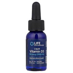Life Extension Liquid Vitamin D3 50 Mcg 2 000 Iu 1 Fl Oz 29 57 Ml