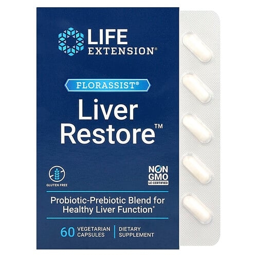 Life Extension Florassist Liver Restore 60 Vegetarian Capsules product image