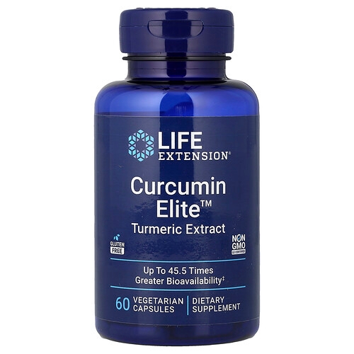 Life Extension Curcumin Elite Turmeric Extract 60 Vegetarian Capsules product image