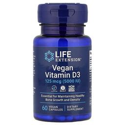 Life Extension Vegan Vitamin D3 125 Mcg 5000 Iu 60 Vegan Capsules
