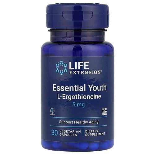 라이프 익스텐션 Life Extension, 에센셜 유스 l-에르고티오네인, 5mg, 베지 캡슐 30정 product image