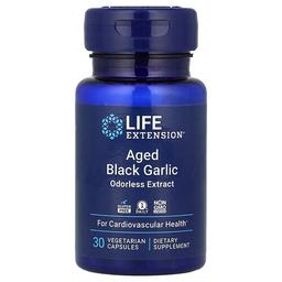Life Extension Aged Black Garlic 30 Vegetarian Capsules 500 Mg Per Capsule