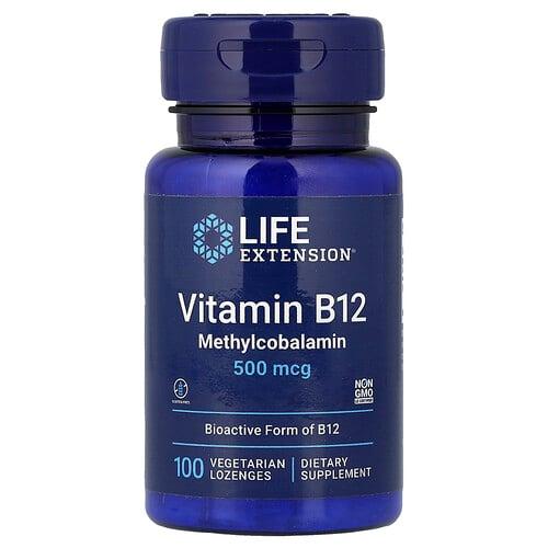 Life Extension Vitamin B12 Methylcobalamin 500 Mcg 100 Vegetarian Lozenges product image