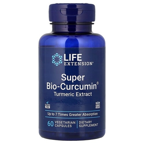 Life Extension Super Bio Curcumin Turmeric Extract 60 Vegetarian Capsules 400 Mg Per Capsule product image