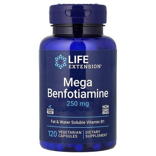 Life Extension Mega Benfotiamine 120 Vegetarian Capsules product image