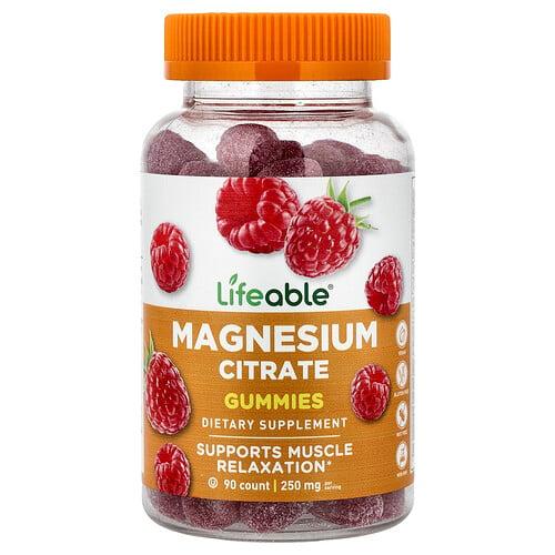 Lifeable Magnesium Citrate Gummies Raspberry 90 Gummies 83 3 Mg Per Gummy product image