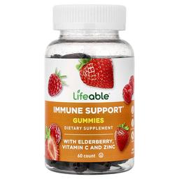 Lifeable Immune Support Gummies With Elderberry Vitamin C And Zinc Berry 60 Gummies