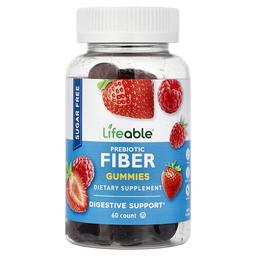 Lifeable Prebiotic Fiber Gummies Sugar Free Berry 60 Gummies