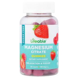 Lifeable Magnesium Citrate Gummies Berry 60 Gummies 90 Mg Per Gummy