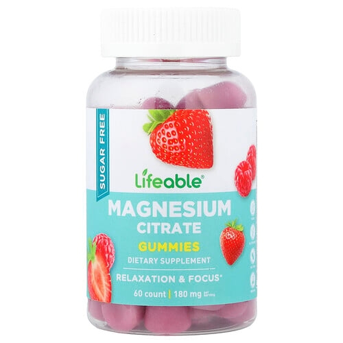 Lifeable Magnesium Citrate Gummies Berry 60 Gummies 90 Mg Per Gummy product image