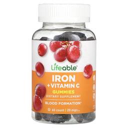 Lifeable Iron Vitamin C Gummies Grape 60 Gummies
