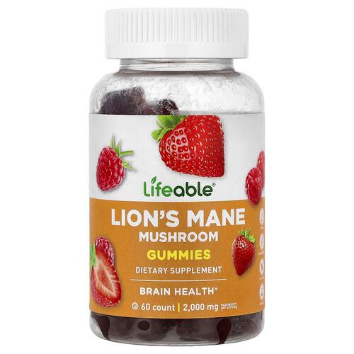 Lifeable Lion S Mane Mushroom Gummies Berry 60 Gummies 100 Mg Per Gummy product image