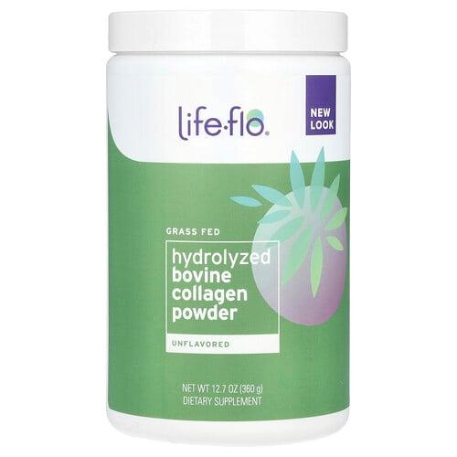 Life Flo Grass Fed Hydrolyzed Bovine Collagen Powder Unflavored 12 7 Oz 360 G product image