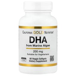 California Gold Nutrition Dha From Marine Algae 200 Mg 60 Veggie Softgels
