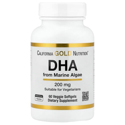 California Gold Nutrition Dha From Marine Algae 200 Mg 60 Veggie Softgels product image