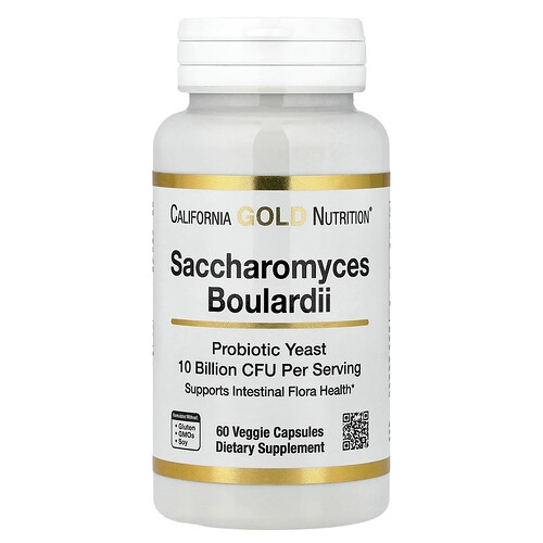 California Gold Nutrition Saccharomyces Boulardii 60 Veggie Capsules 5 Billion Cfu Per Capsule product image