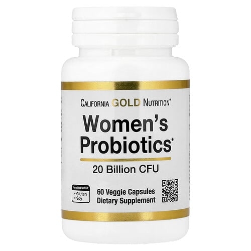 California Gold Nutrition Women S Probiotics With Probiotic Bacteria Blend Bifidobacterium Lactis Lactobacillus Acidophilus And Lactobacillus Rhamnosus 20 Billion Cfu 60 Veggie Capsules product image