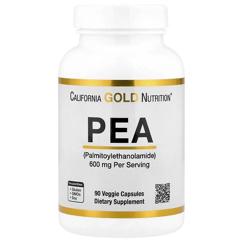 캘리포니아 골드 뉴트리션 California Gold Nutrition, 팔미토일에탄올아마이드(PEA), 베지 캡슐 90정(캡슐당 300mg) product image