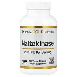 California Gold Nutrition Nattokinase Proteolytic Enzyme 2 000 Fu 180 Veggie Capsules